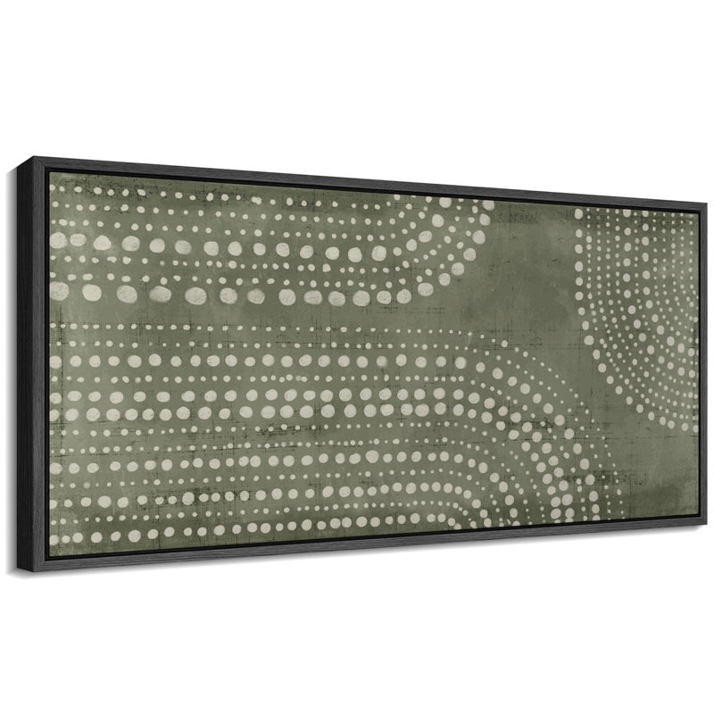 Geometric Line " Abstract Dot Matrix Canvas Art In Olive Tones Antique Retro Colorful Bedroom Large Wall Decor " by Abstract Dot Matrix Canvas Art In Olive Tones