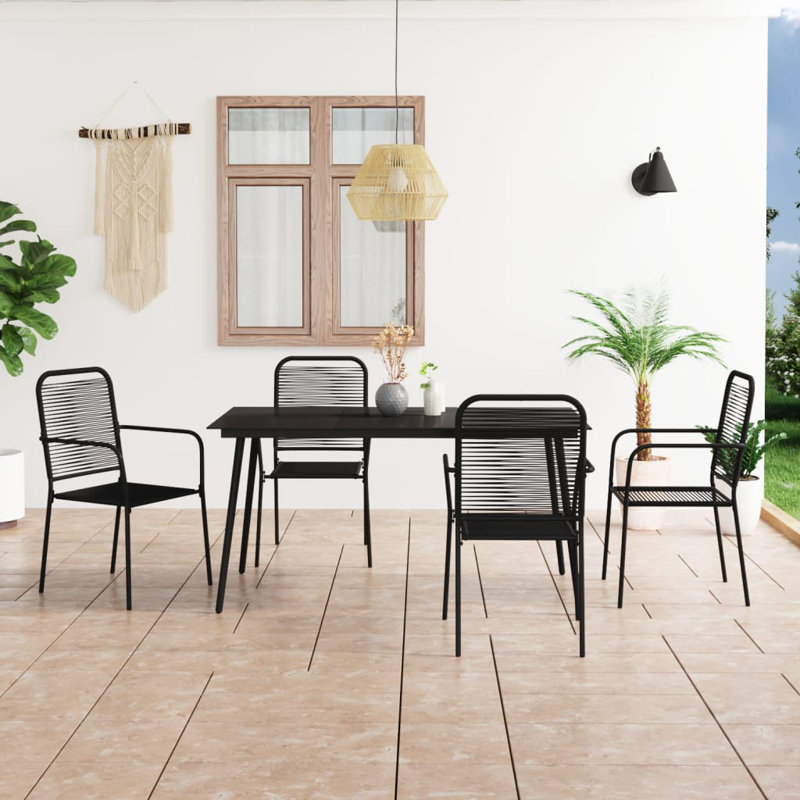 Edita 4 - Person Patio Dining Set with Rectangular Table