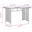 Table de patio en poly rotin 43,3 po x 26,8 po x 27,6 po Ebern Designs-765999803