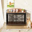 42.8" Large Dog Crate Furniture For Large Medium Dog, Farmhouse Wooden Dog Kennel Indoor End Table, Decorative Pet House For Large Dogs-1772361249