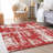Premium Machine Washable Prisco Red Rug-1475323666