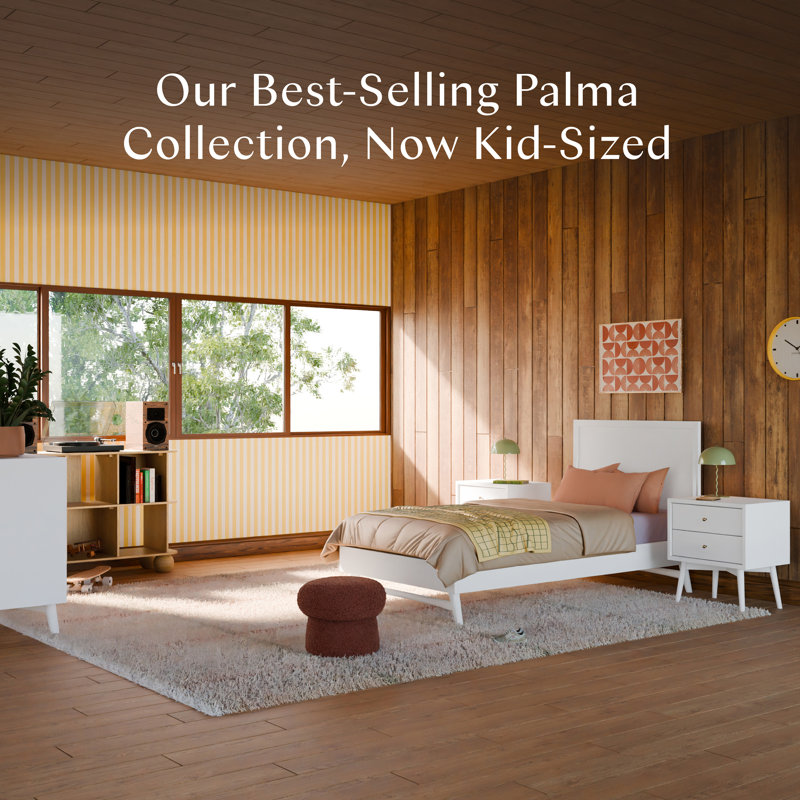 Palma Full Bed, White, Twin