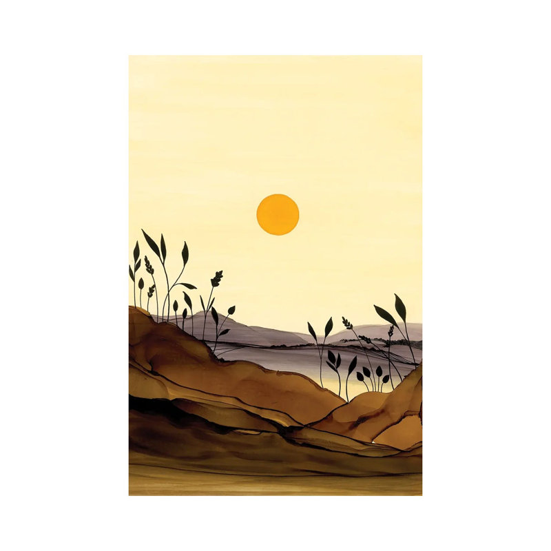 Browns and Yellows 1 Piece Wrapped Canvas Painting, 66.04 cm H x 45.72 cm W x 1.91 cm D