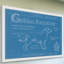 Art mural sur toile Trinx «Blueprint Golden Retriever» par Ethan Harper-718538795-718538807