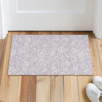 Tapis floral intérieur / extérieur lavable à la machine Chantille ACN2572