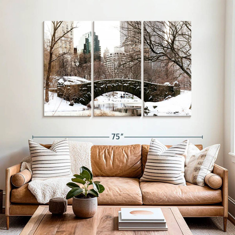 Pont Kavia Gapstow neige, H 42 po x l 65 po