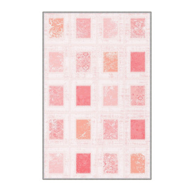 Stylish Woven Carpet, 5.6 x 7.5 Feet, 100% Polyester, 0.3 in Pile Height | Antibacterial, Non-Slip PVC Felt Dot Underside, Machine Washable | 3D Digital Printing, Durable & Easy to Maintain - Perfect for Any Room
