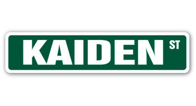 Kaiden Street Sign Heavy Duty Plastic 4" X 18"