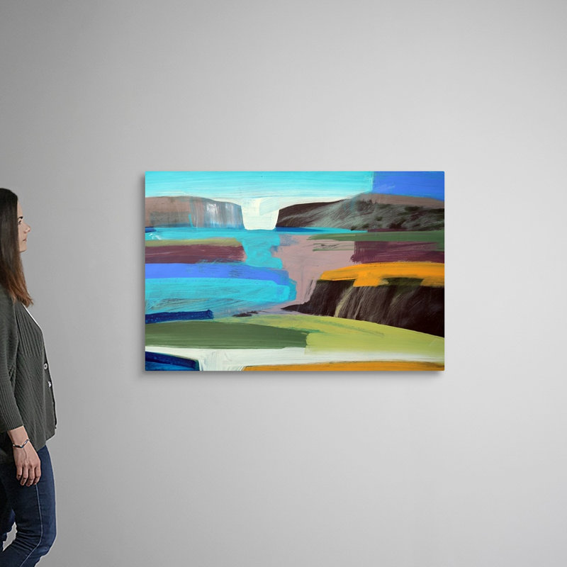 «Coastal» par Paul Powis - reproduction d'art sur toile, Toile tendue, H 32 po x l 48 po x P 1,25 po