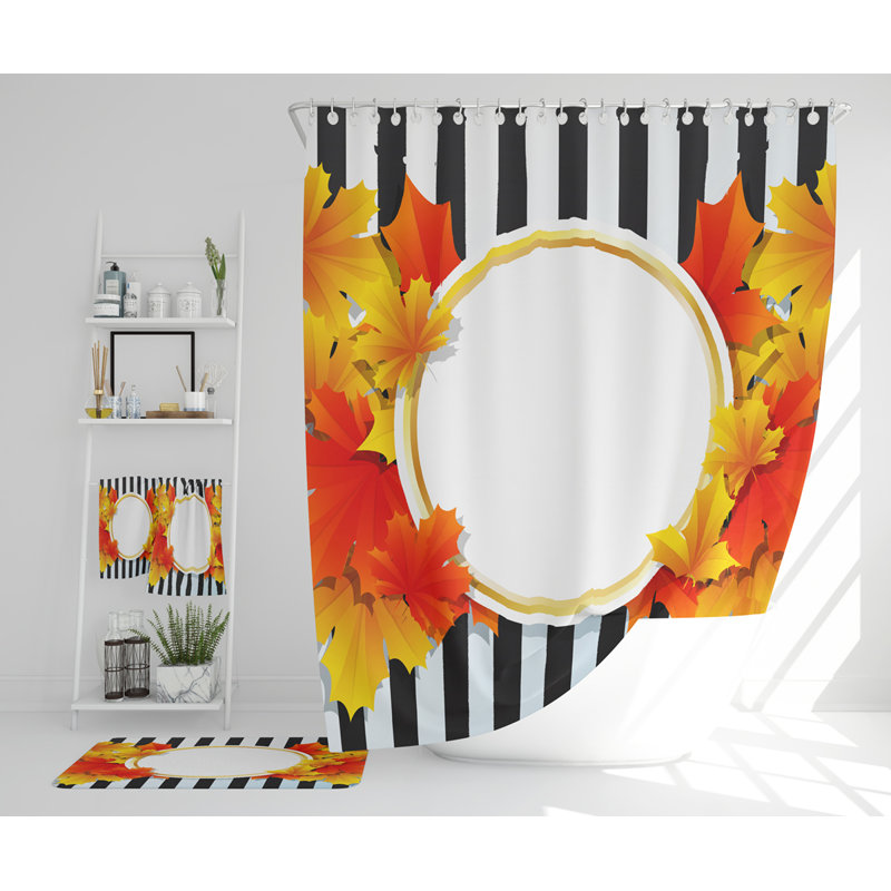 Nelvie Polyester Shower Curtain Set