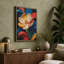 Golden Bloom Art Deco - Wrapped Canvas-304603788-304603789