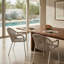 Chaise de patio pour terrasse empilable toutes saisons Ridge - extérieur et intérieur - fauteuils en rotin corde - blanc / acier thermolaqué nuageux-2066432852