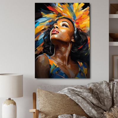 «Yashi Jazz African American Portrait II», reproduction sur toile
