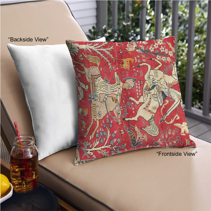 Floral Throw Pillow, Microsuede