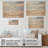 Modern Coastal Beige And Blue Beach - Coastal Ocean Wood Wall Art On Natural Pine Wood-1847666633