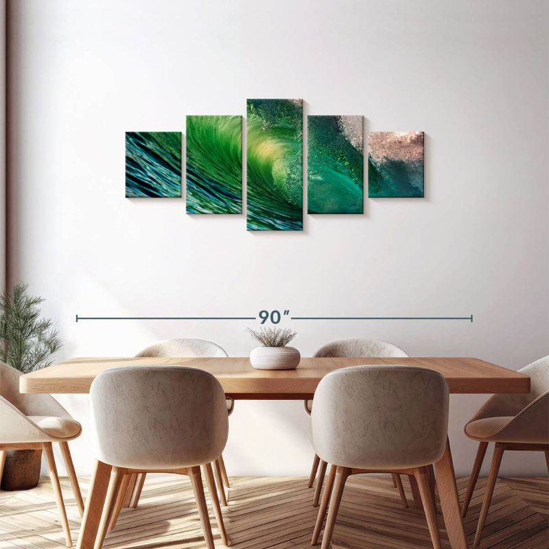 Green Ocean Wave, 30" H x 68" W
