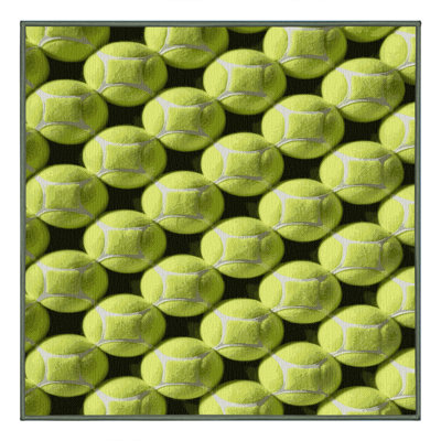  Tapis lavable avec balles de tennis