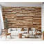 Murale pelez et collez - petites bandes de bois-875929984