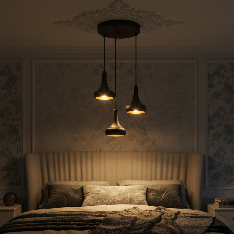 Maxton 3-Light Unique Teardrop Cluster Pendant