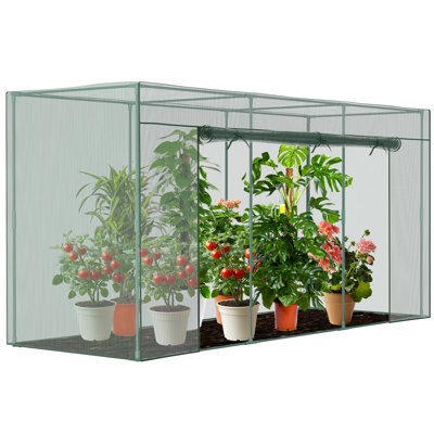 Crop Cage for Garden Plant, Raised Garden Bed Cover with Frame and Zippered Door for Outdoor Plants