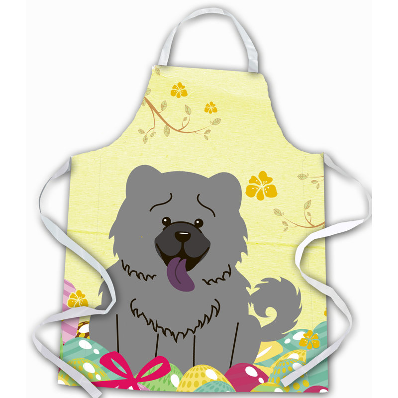 Tablier œufs de pâques, Chow-chow, Jaune / Rouge