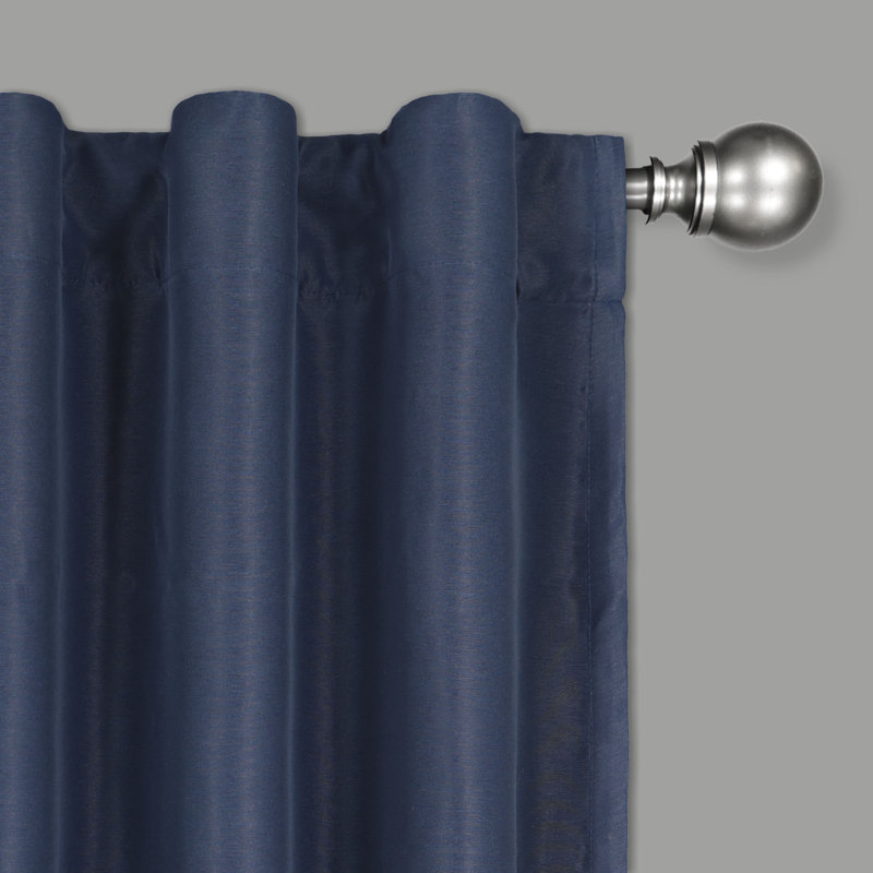 Fresno Blackout Curtain Single Panel, Dark Blue