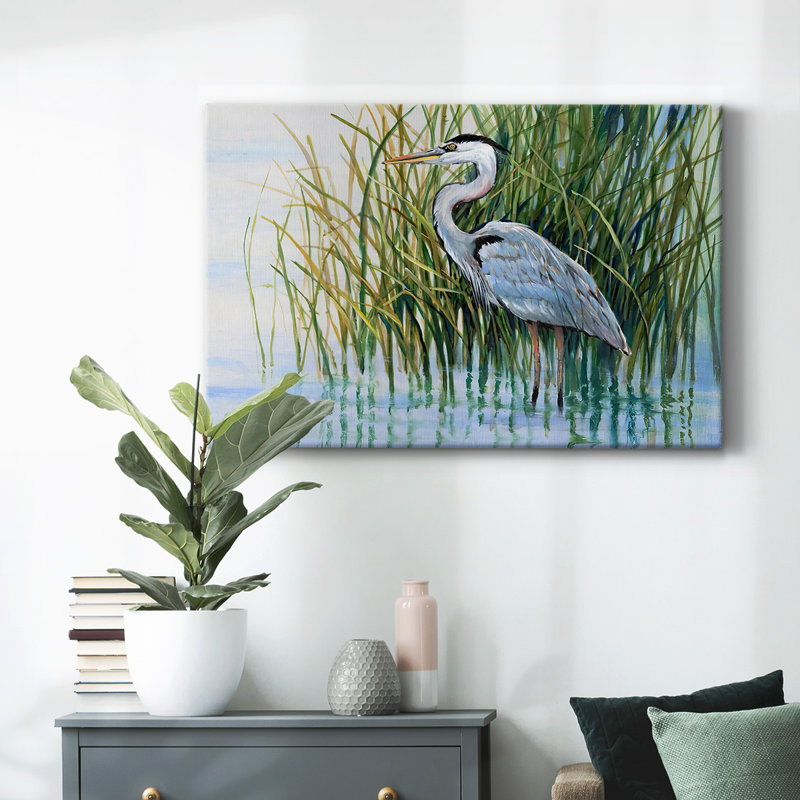 Toile tendue Heron in the Marsh II-Gallery, H 32 po x l 48 po