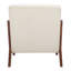 Fauteuil d'appoint rembourré moderne avec dossier pour la chambre à coucher ou le coin lecture