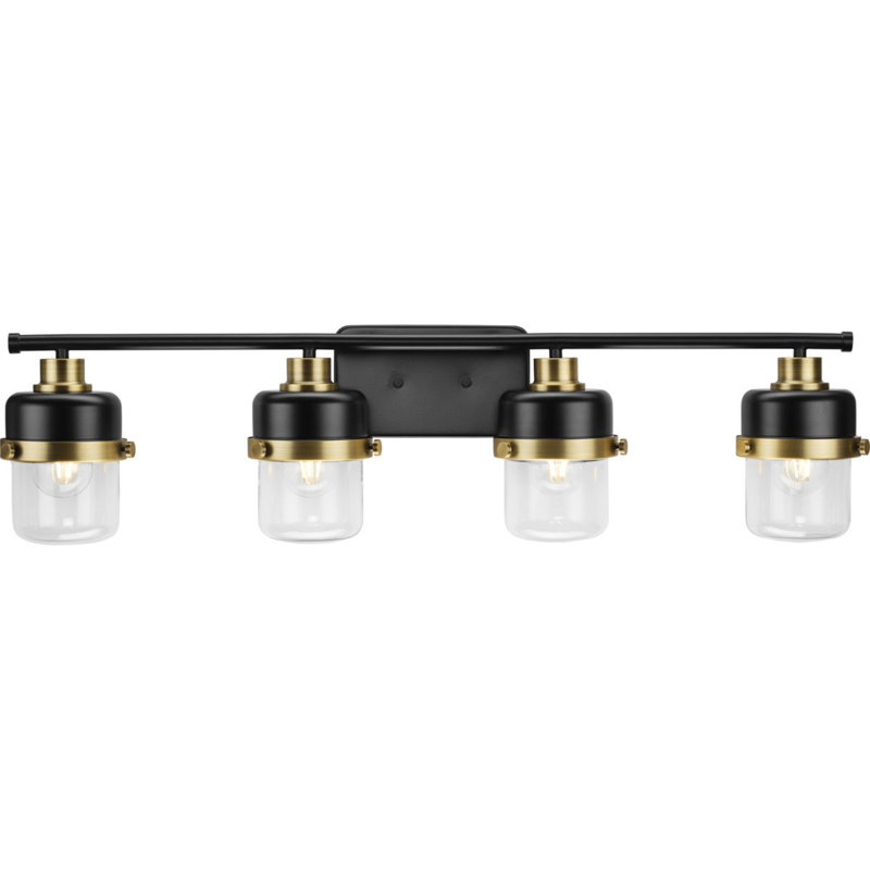 4 - Light Dimmable Vanity Light, Matte Black