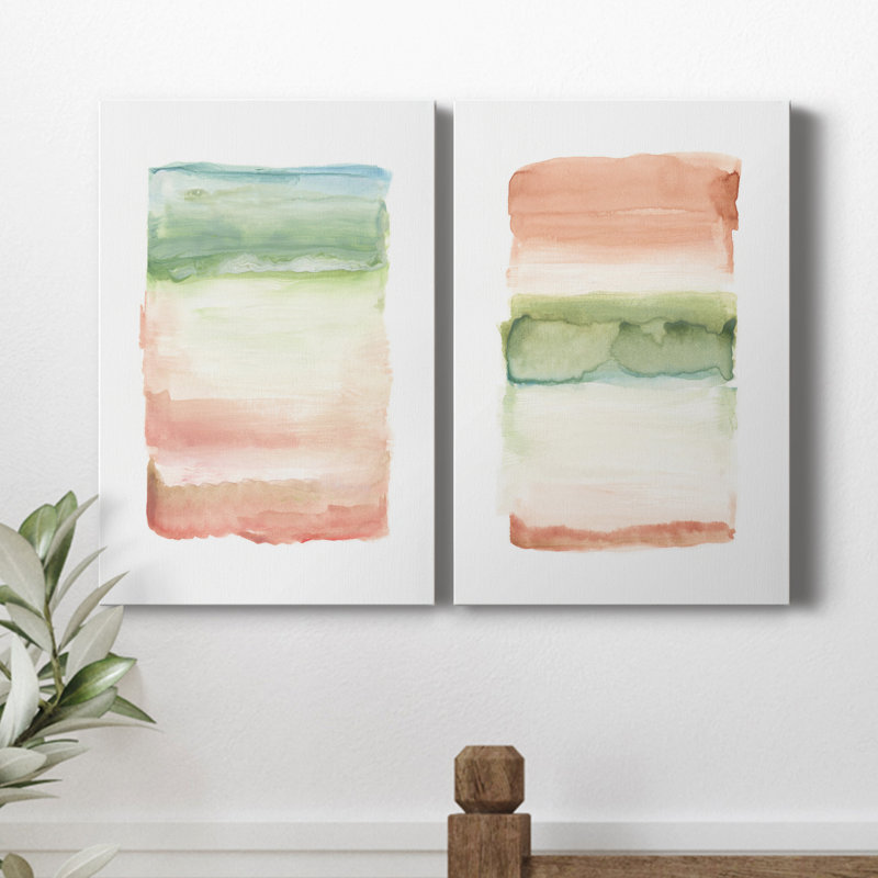 Skye I - ensemble de 2 peintures, H 18 po x l 24 po x P 1 po, Toile tendue