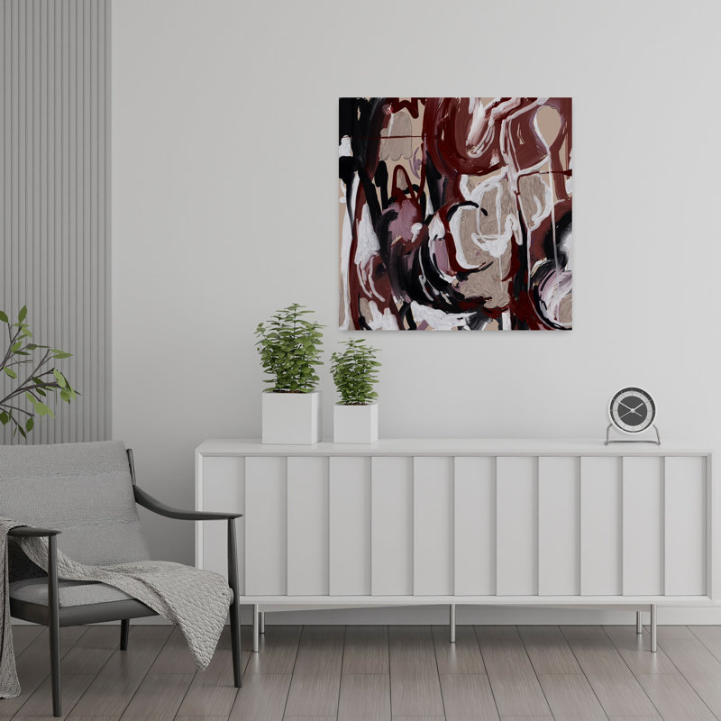 Art contemporain, art contemporain abstrait, H 24 po x l 24 po