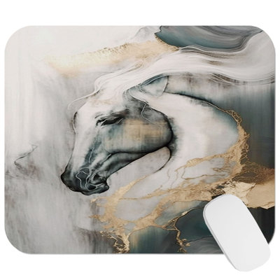 Animals Golden Equestrian Horseal Horses Gaming Cute Office Laptop Desk Pad Gift Mat Square Rectangle Non-Slip Mousepad
