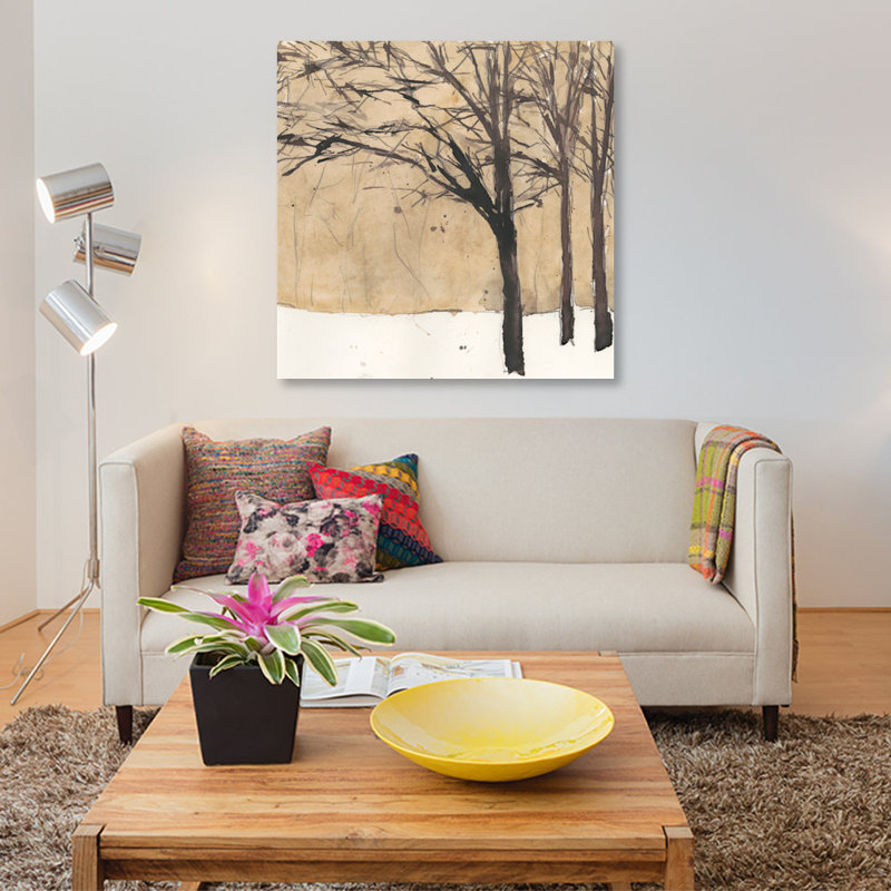 « forest sketch ii », impression sur toile, H 18 po x l 18 po x P 1,5 po, Pas de tapis, Toile tendue