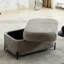 Rangement en velours côtelé gris - Espace caché pour, draps, oreillers, couvertures, magazines Option de siège confortable comme tabouret à chaussures, tabouret, tabouret de bout de lit et rangement polyvalent