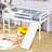 Kimetha Twin Wooden Low Loft Bed With Slide, Safety Guardrails And Ladder-368108320