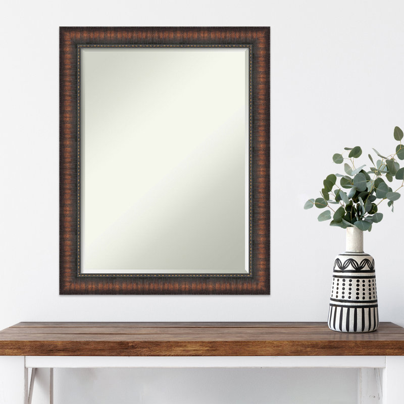 Miroir mural Willistead, 28 po x 22 po, Brun