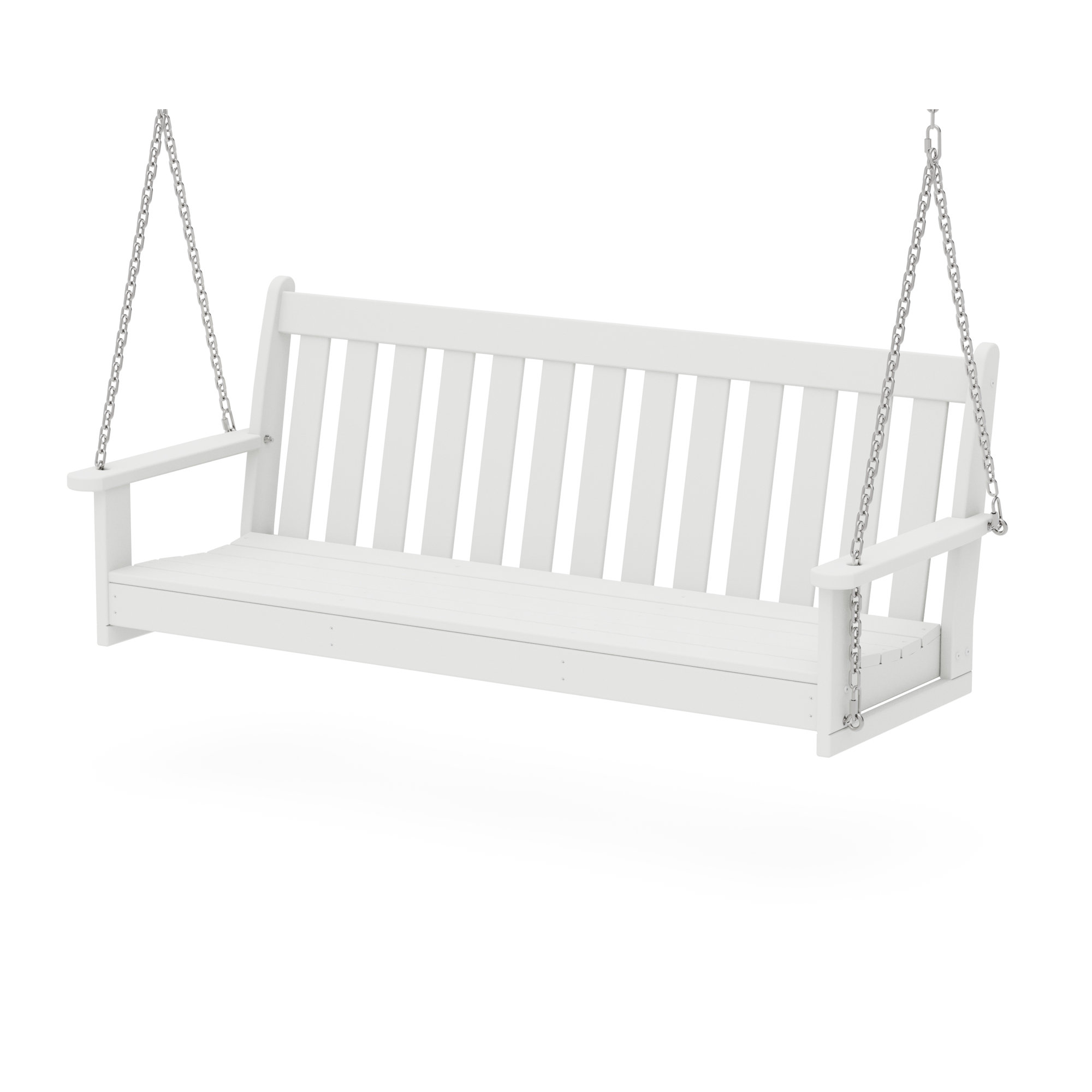 POLYWOOD Vineyard 60.5" Porch Swing, White
