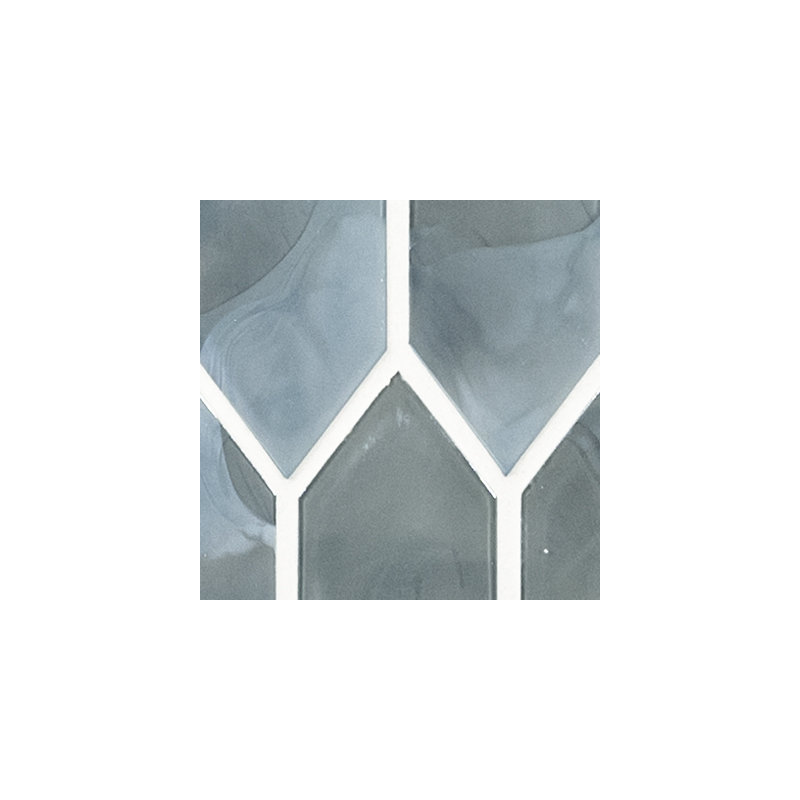Midnight Tide Spire 10 in. x 13 in. Glossy Glass Mosaic Wall Tile