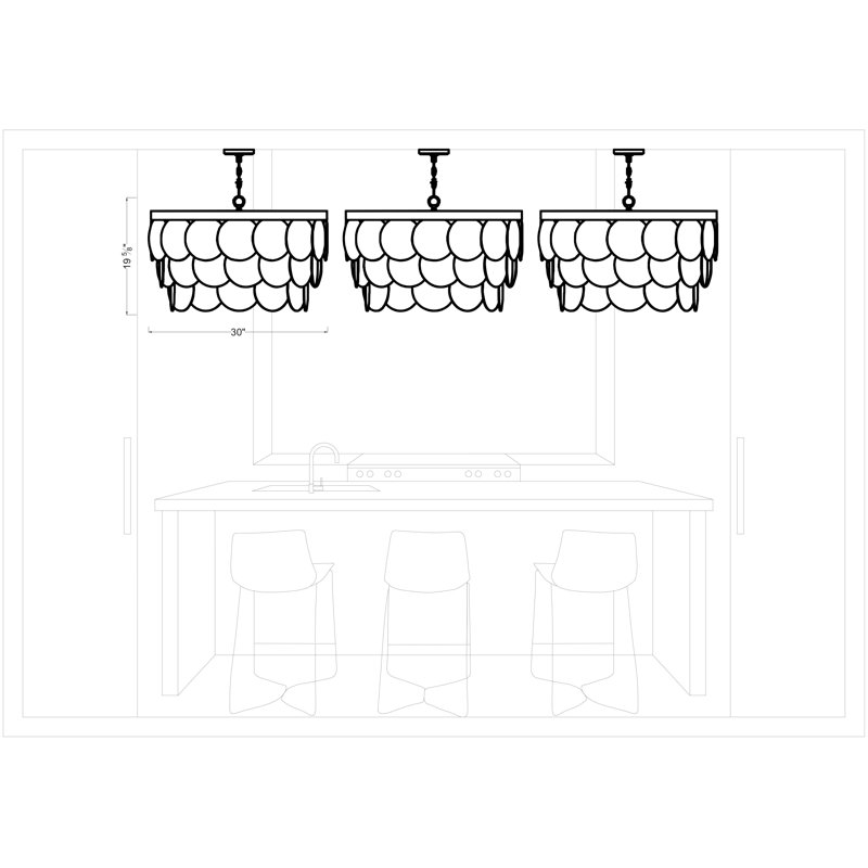 Mellita 8 - Light Chandelier, Midnight Black, Not Energy Star, No