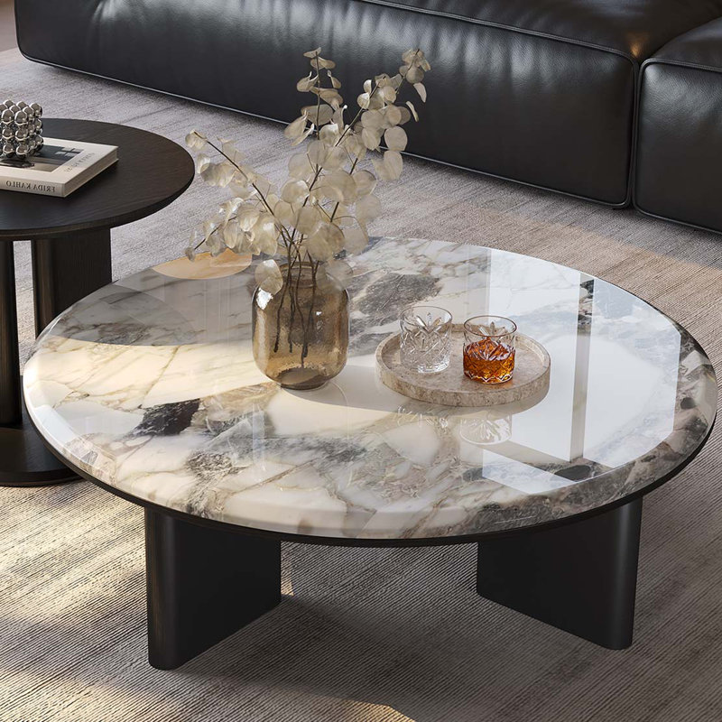Table basse Italian, Blanc / Gris / Noir