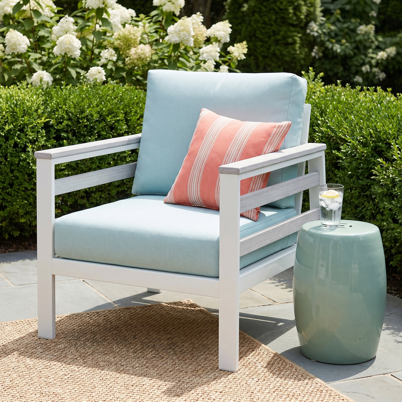 Townsend Sunbrella® Patio Lounge Chair, Canvas White