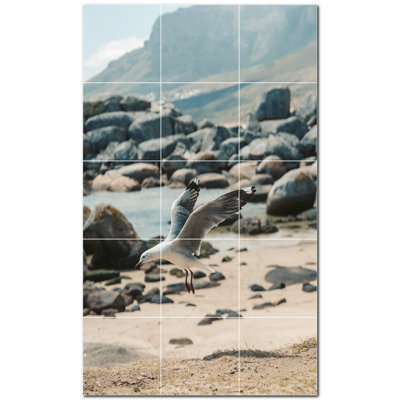Murale décorative en céramique 4,25 po x 4,25 po