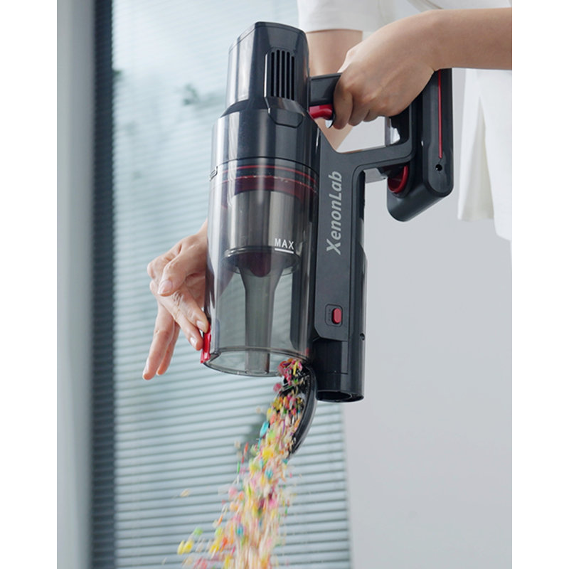 XenonLab Cordless Stick Vacuum Cleaner, 75 Mins Runtime, 48KPa/600W Strong Suction, Self-Standing, Lightweight, with Anti-Static & Anti-Tangle Brush, for Hard Floors, Carpets, Hardwood, Pet Hair