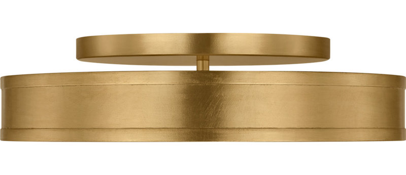 Dupont Round Semi Flush, Gild, 4" H x 16" W x 16" D