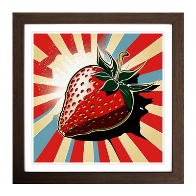 Strawberry Pop Art - Framed Print