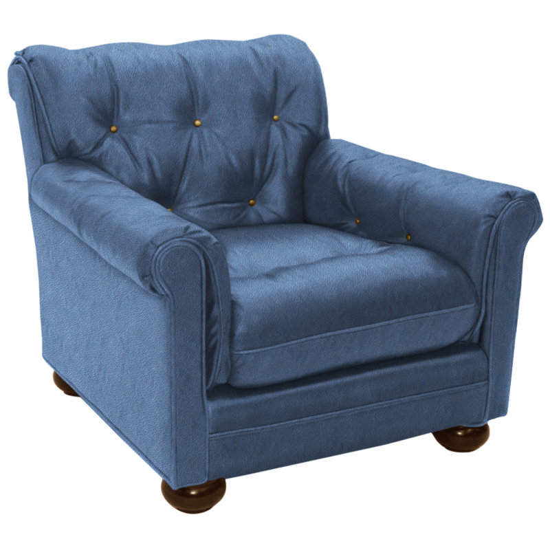 Armchair, Bella Black Performance Velvet, Brushy Bayou