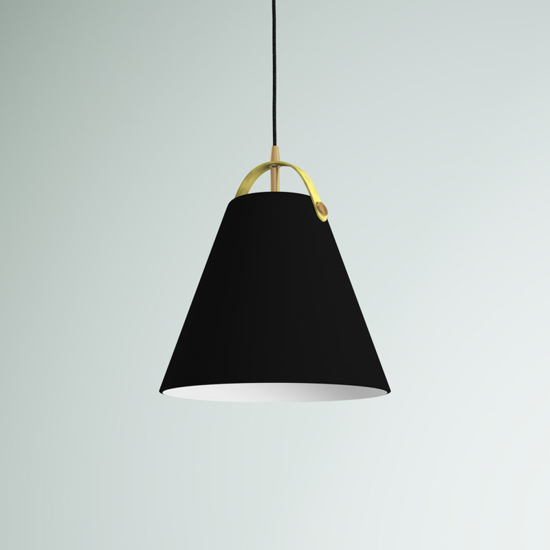 Dipti 1 - Light Single Pendant, Aged Brass, Black