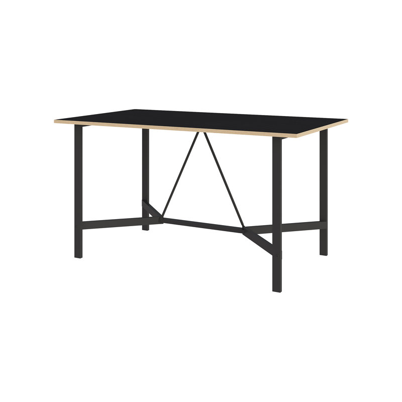 Alvieri Dining Table, Black Wood