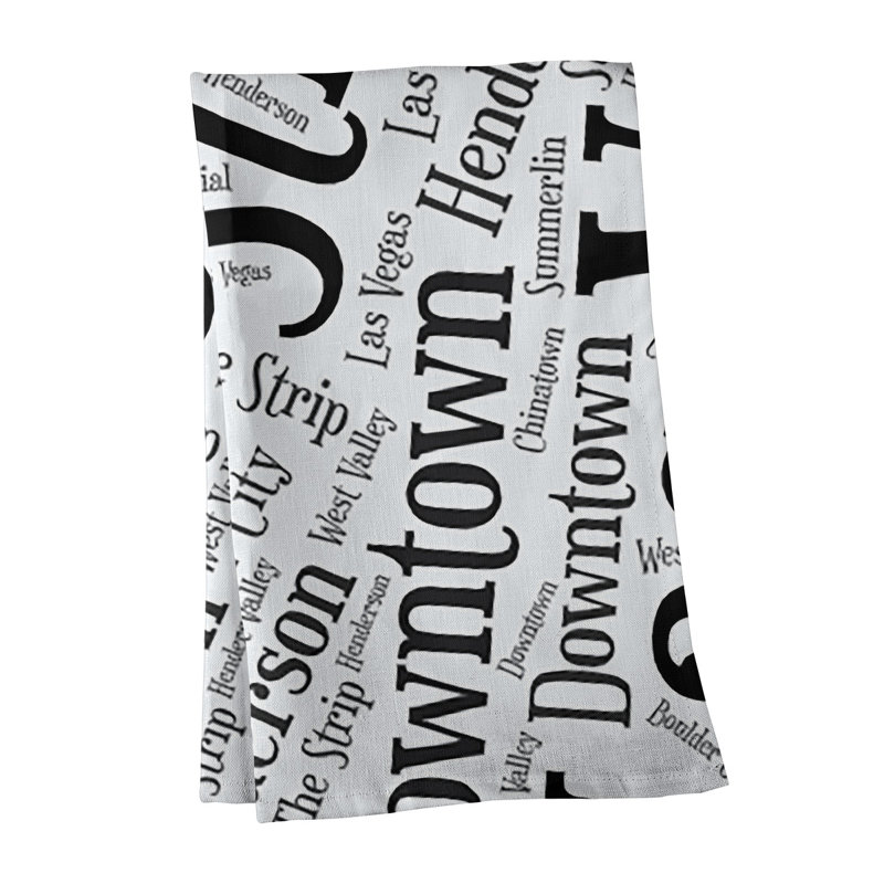 Cotton Tea Towel Kitchen Towel, Blue, Las Vegas