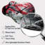 Horloge murale en métal Minimalist Red Forest III - Cloud Forest, horloge murale rouge-106025744